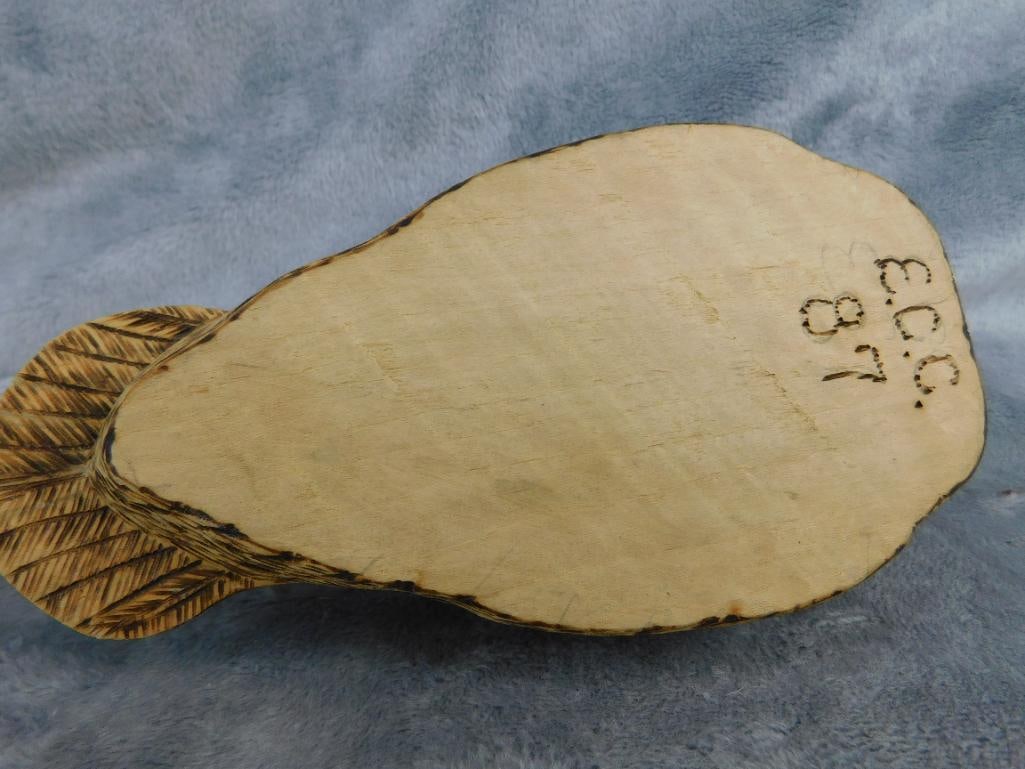 1987 Carved Duck - Signed E.C.C. - 3.75" x 8" x 3.75" - 6
