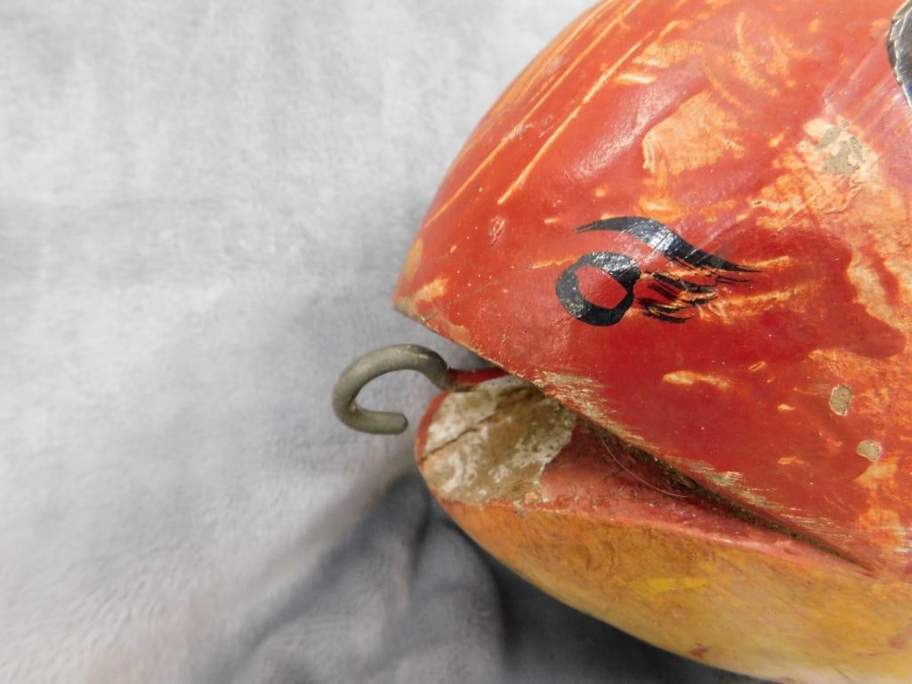Modern carved and Painted Wood Fish - 7.5" x 27" x 5" - 2