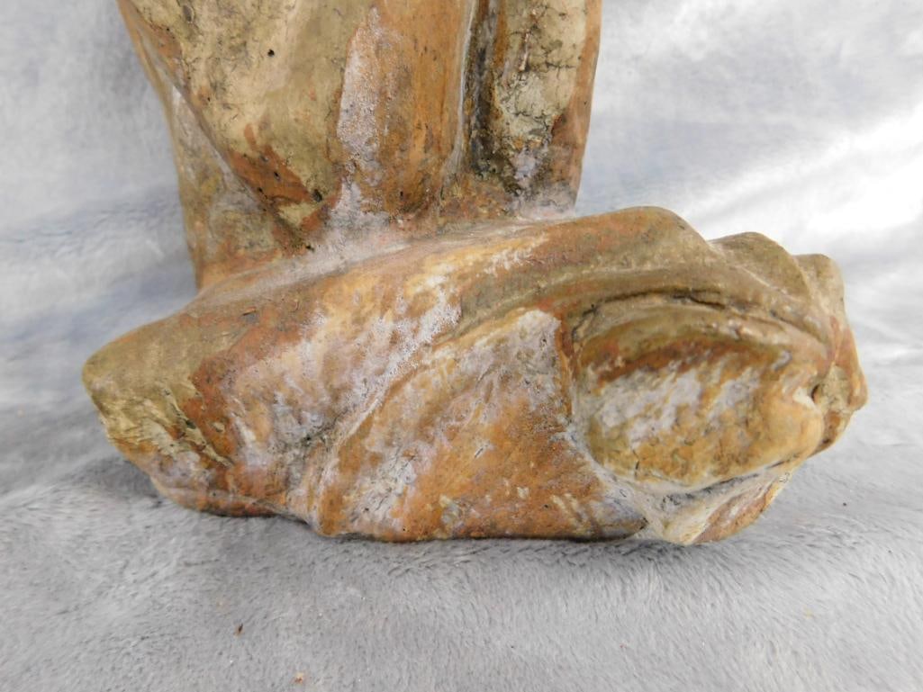 Vintage Carved Stone Gargoyle Figure - 10.25" x 6" x 7" - 3