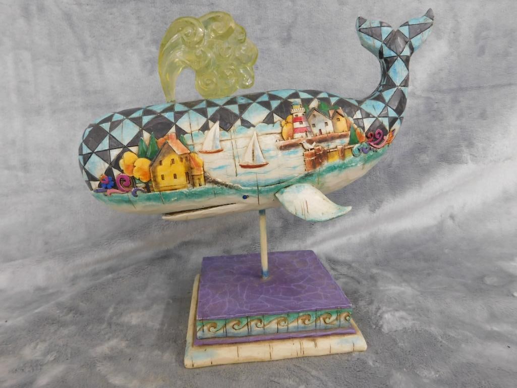 2004 Jim Shore Whale Figure - "Gods Greatest Creature" - 9" x 10" x 5" - 11