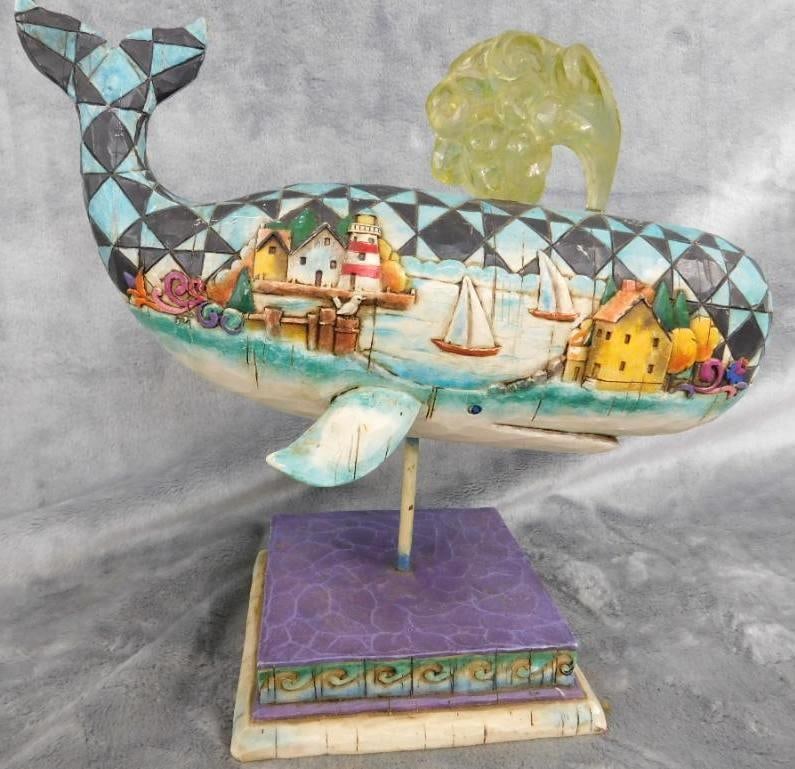 2004 Jim Shore Whale Figure - "Gods Greatest Creature" - 9" x 10" x 5": See Photos For Condition and Details