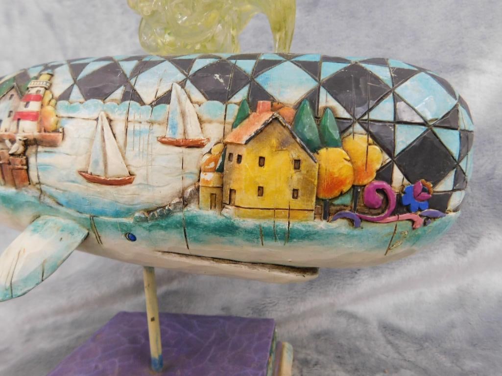2004 Jim Shore Whale Figure - "Gods Greatest Creature" - 9" x 10" x 5" - 2