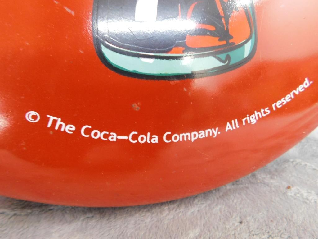 Modern Metal Coca Cola Button Sign - 12" Round - 3