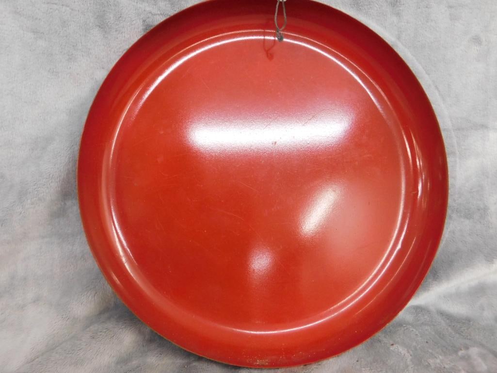 Modern Metal Coca Cola Button Sign - 12" Round - 4