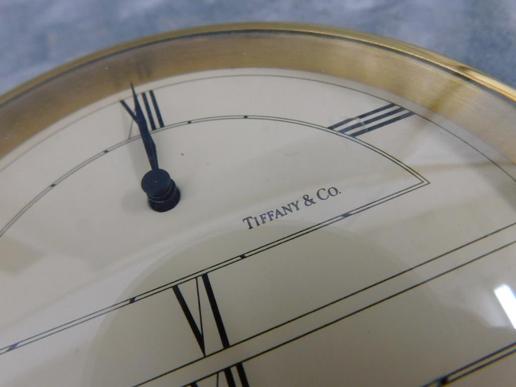 1988 Tiffany and Co. Desktop Paperweight Clock - 1.5" x 4.5" - 4