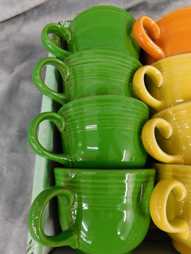 Fiesta Ware - 10 Coffee Cups - 8 Saucers - 2