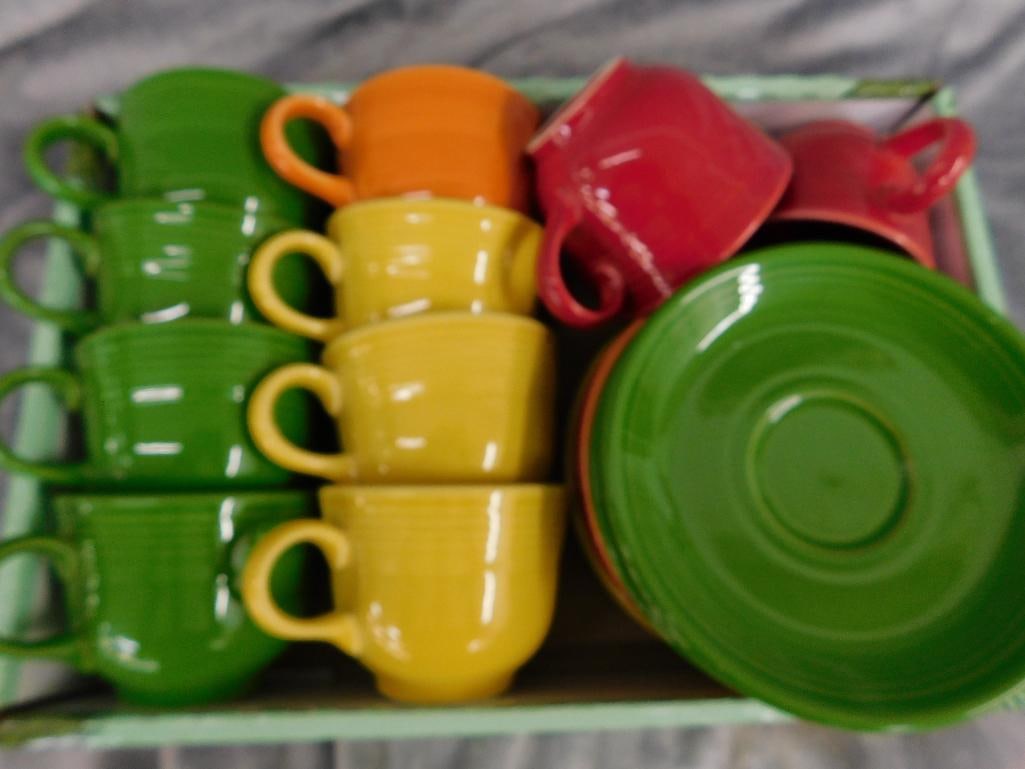 Fiesta Ware - 10 Coffee Cups - 8 Saucers - 9
