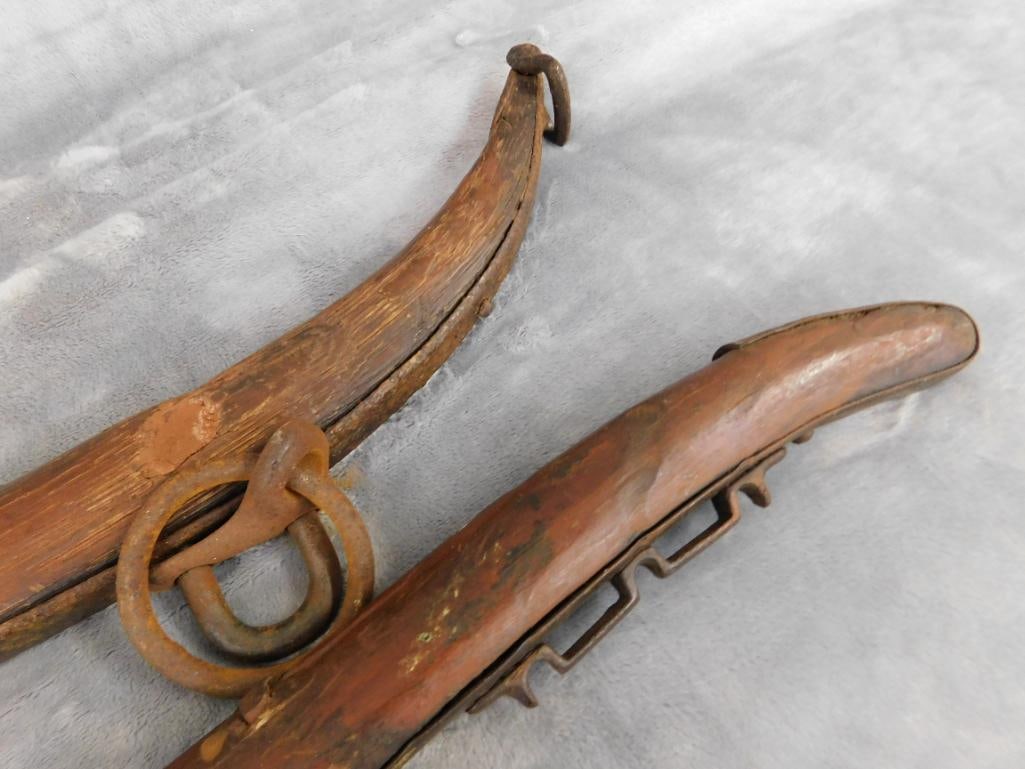 Pair of Wood and Metal Horse Hames - Each 26" Long - 5