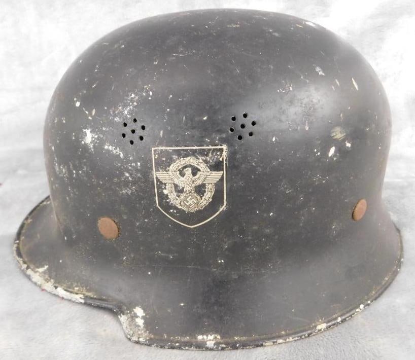 WW2 German Hard Helmut - 6" x 11.25" x 9": See Photos For Condition and Details