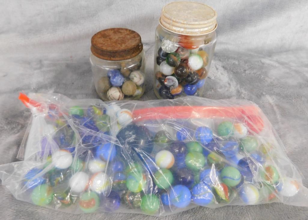 2 Small Jars Of Marbles Plus Bag (1 of 11)