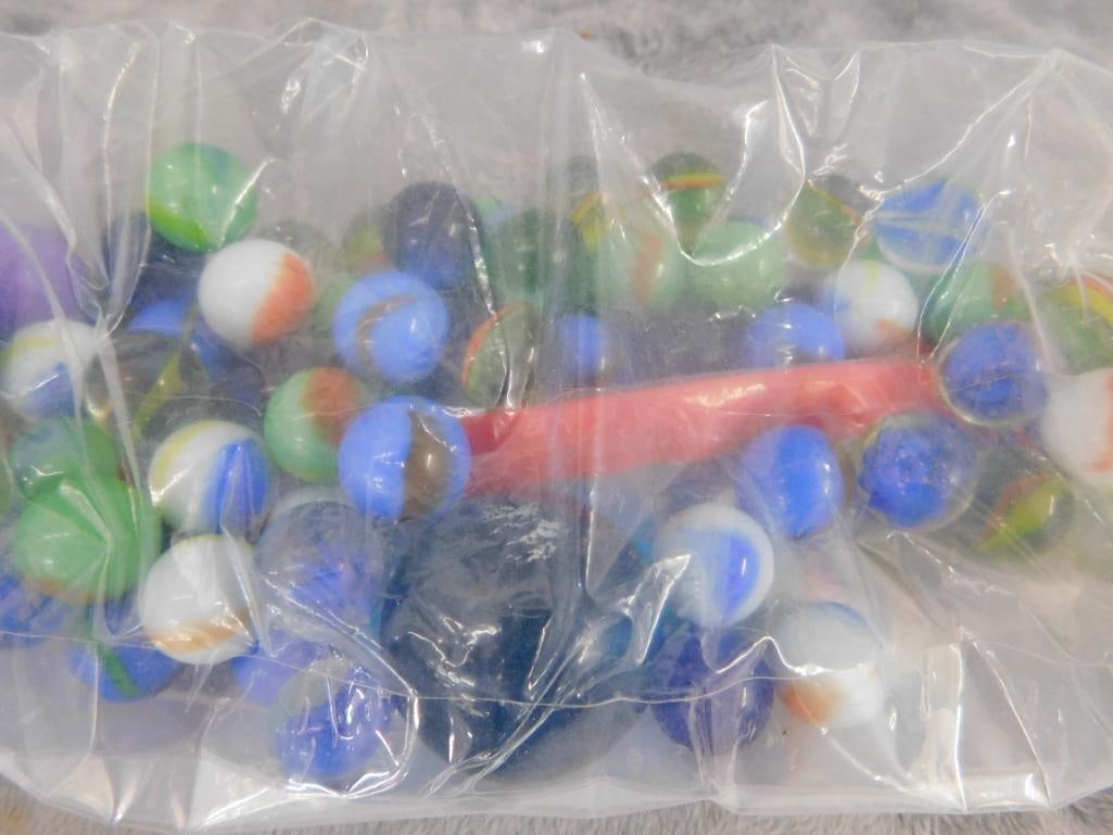 2 Small Jars Of Marbles Plus Bag - 4
