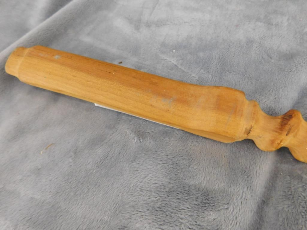 Native American Peace Pipe - Marked Crow - 20" Long - Eagle Soapstone Bowl - 7