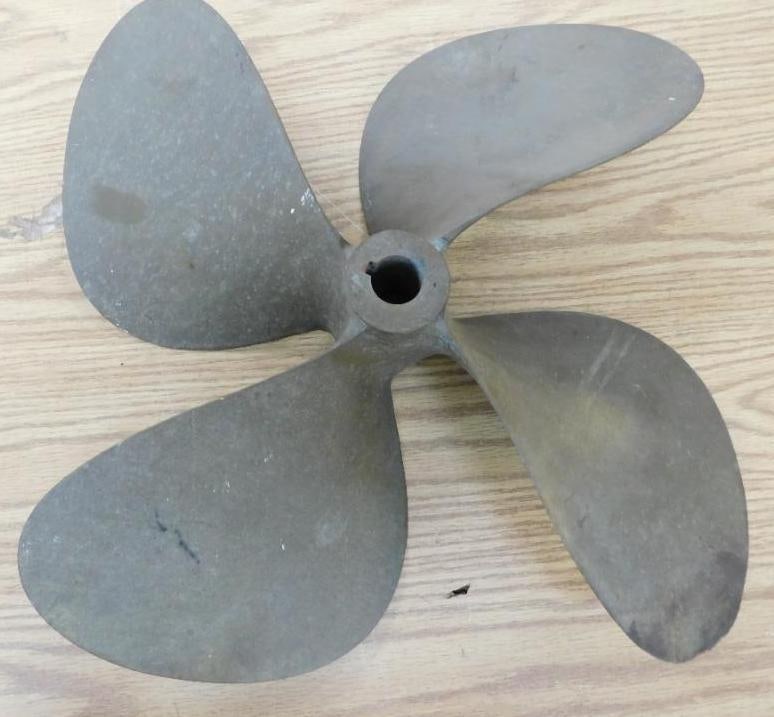 Vintage Brass Boat Propeller - 18.75" x 4": See Photos For Condition and Details