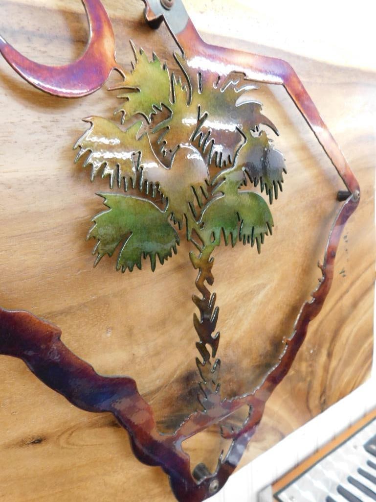 Modern Wood and Metal South Carolina Wall Hanging - 14.5" x 23.5" - 2