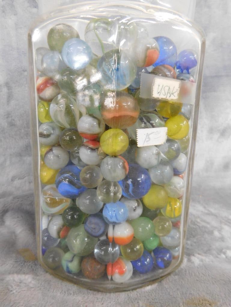 Jar of Marbles - Jar is 8" x 5" - 4