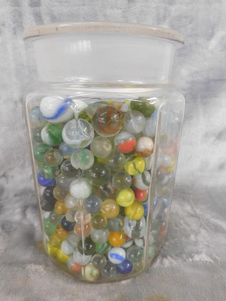 Jar of Marbles - Jar is 8" x 5" - 6