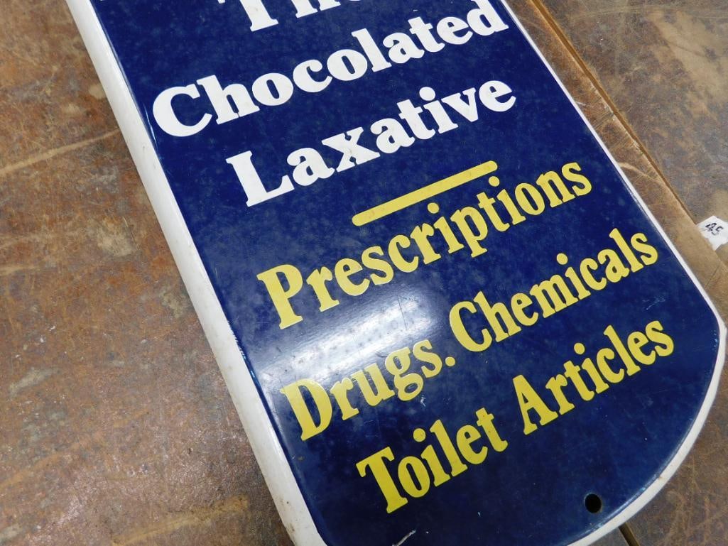 Vintage Advertising - Ex Lax Thermometer - Glass Tube Missing - 39" x 8" - 6
