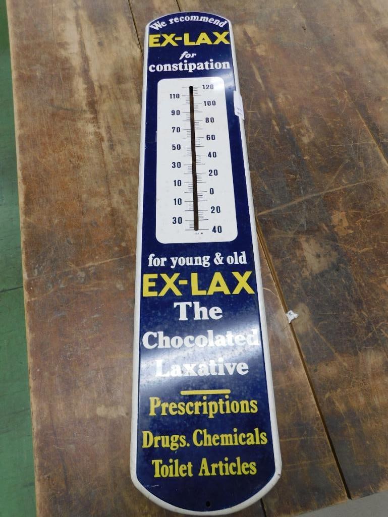 Vintage Advertising - Ex Lax Thermometer - Glass Tube Missing - 39" x 8" - 9