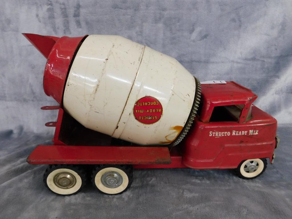 Vintage Structo "Ready Mix" Cement Truck - Toy - 9" x 15" x 17.5" - 10