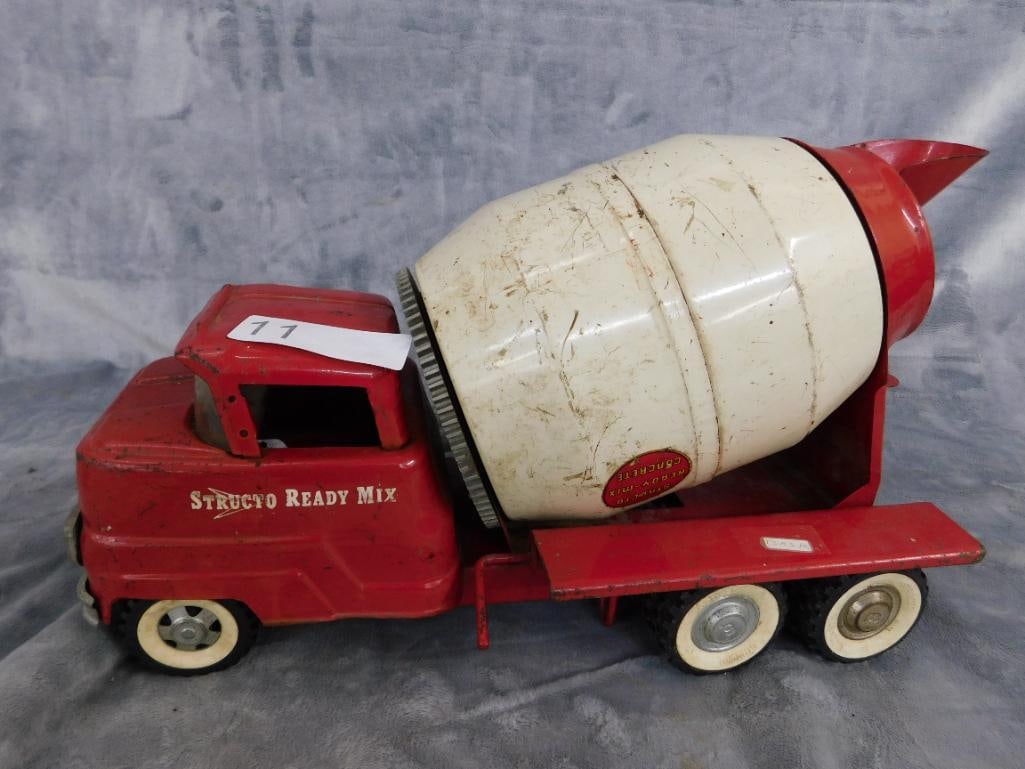 Vintage Structo "Ready Mix" Cement Truck - Toy - 9" x 15" x 17.5" - 6