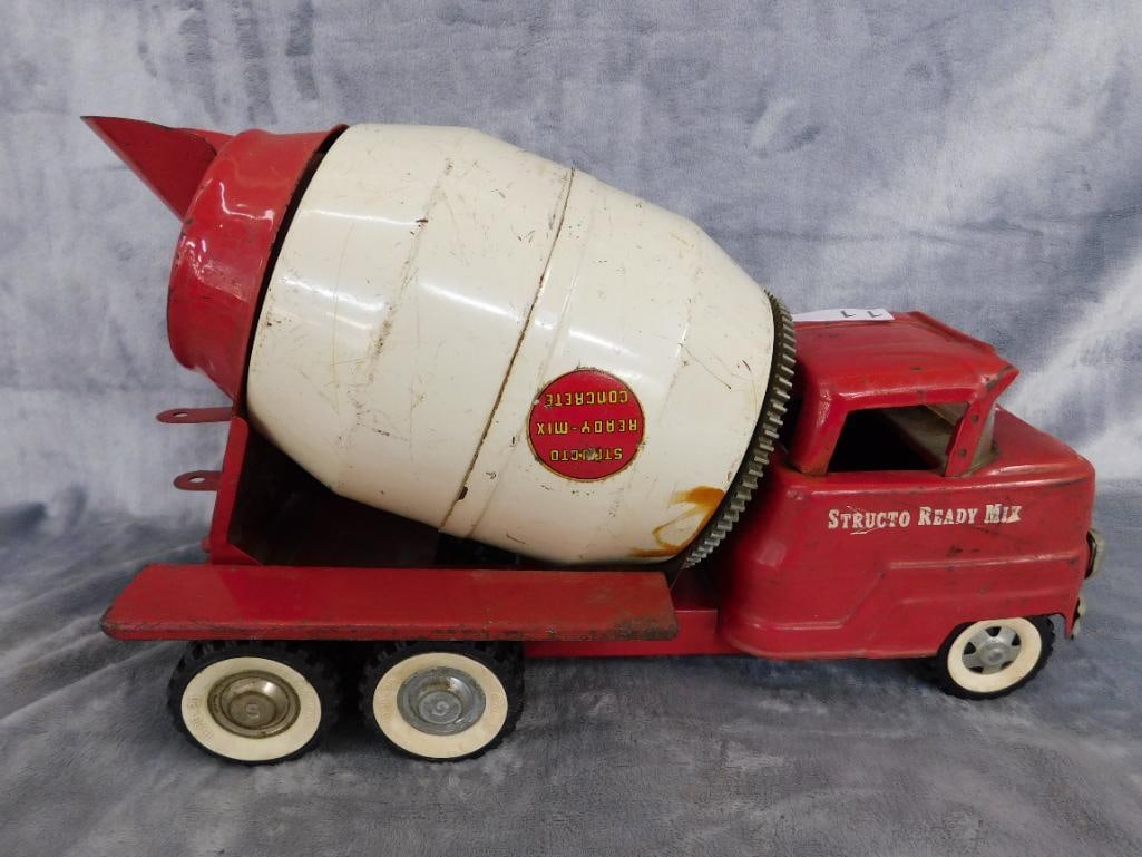 Vintage Structo "Ready Mix" Cement Truck - Toy - 9" x 15" x 17.5" - 9