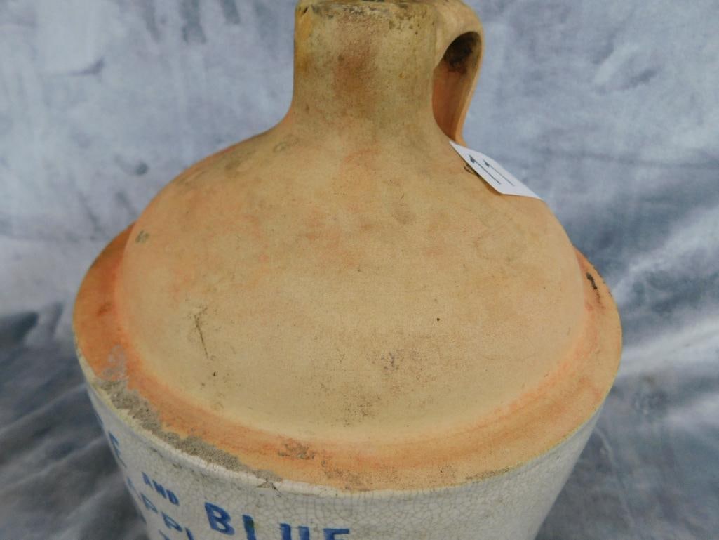 Southern Pottery Jug - " Red White and Blue Pure Apple Cider" - 10.5" x 7.5" - 6