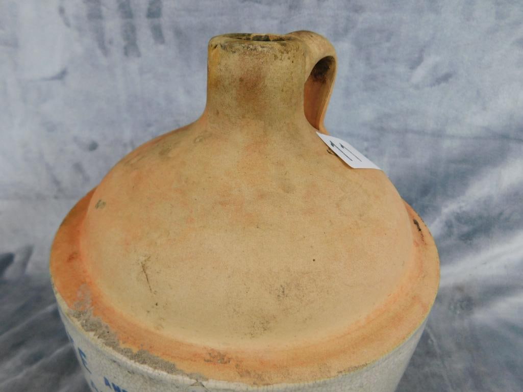 Southern Pottery Jug - " Red White and Blue Pure Apple Cider" - 10.5" x 7.5" - 9