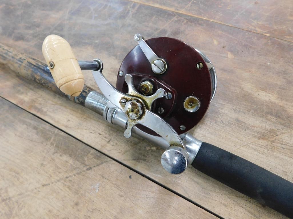 Penn Peer #209 Reel With 74" Seawonder BMB 786 Rod: See Photos For Condition and Details