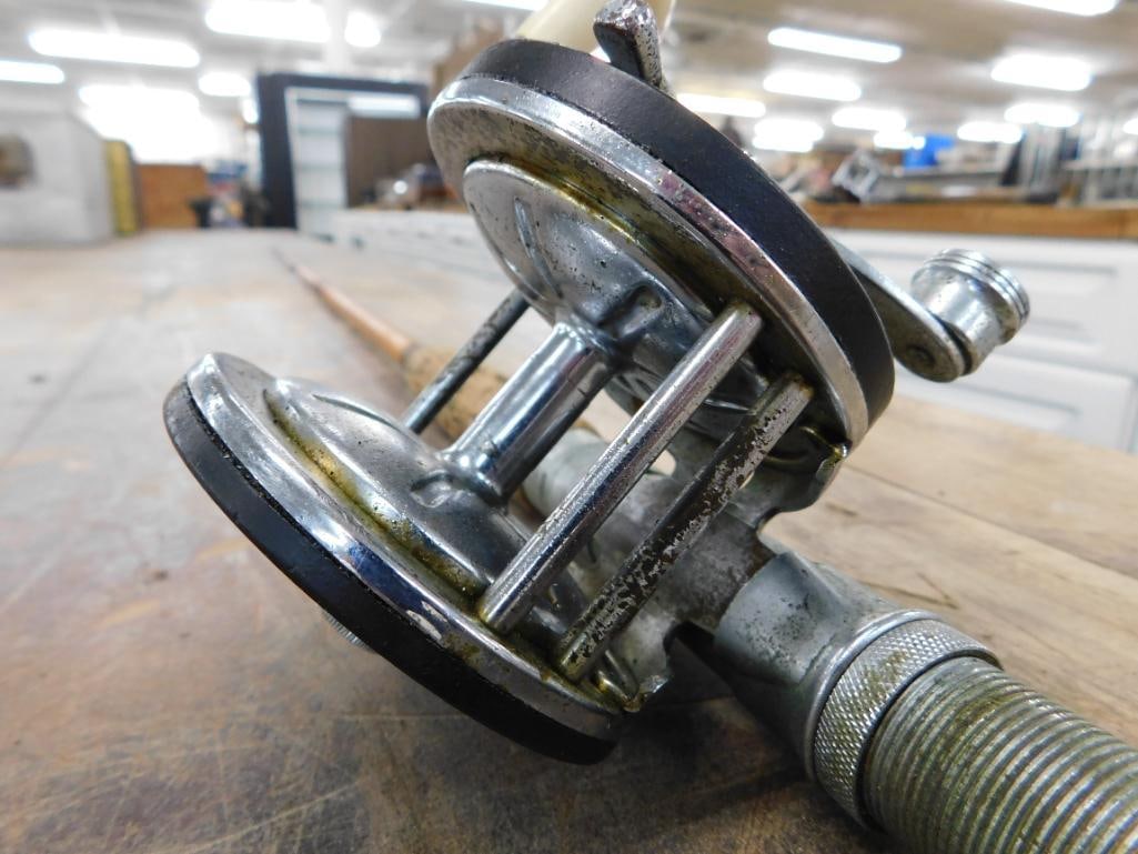 Ocean City True Temper 112C Reel with 77" Unmarked Rod - 2