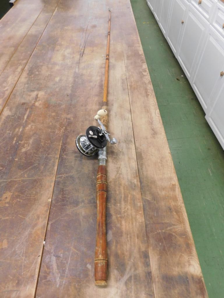 Ocean City True Temper 112C Reel with 77" Unmarked Rod - 4