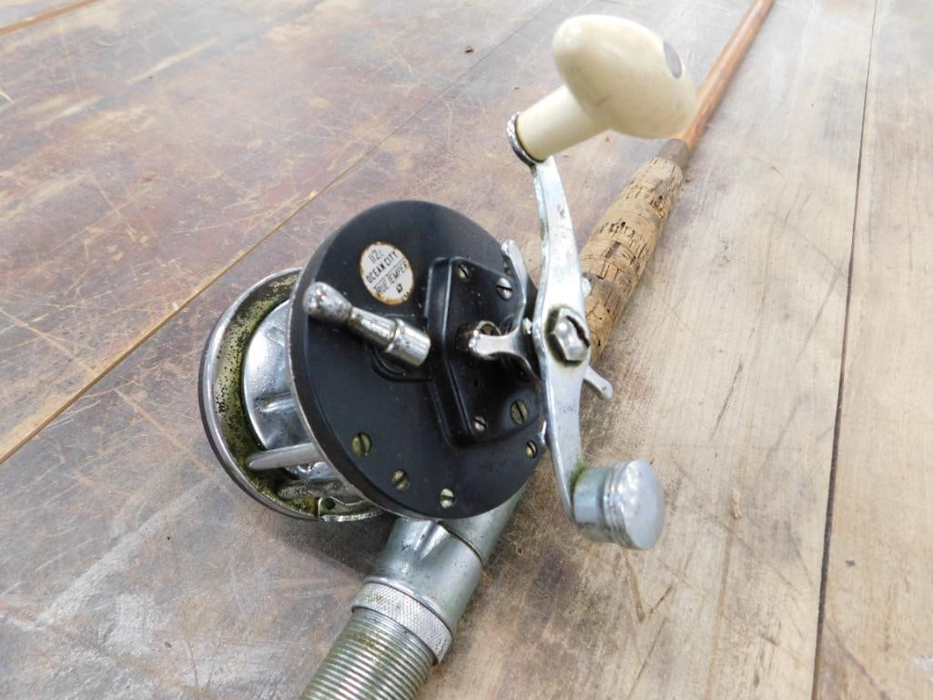 Ocean City True Temper 112C Reel with 77" Unmarked Rod - 6