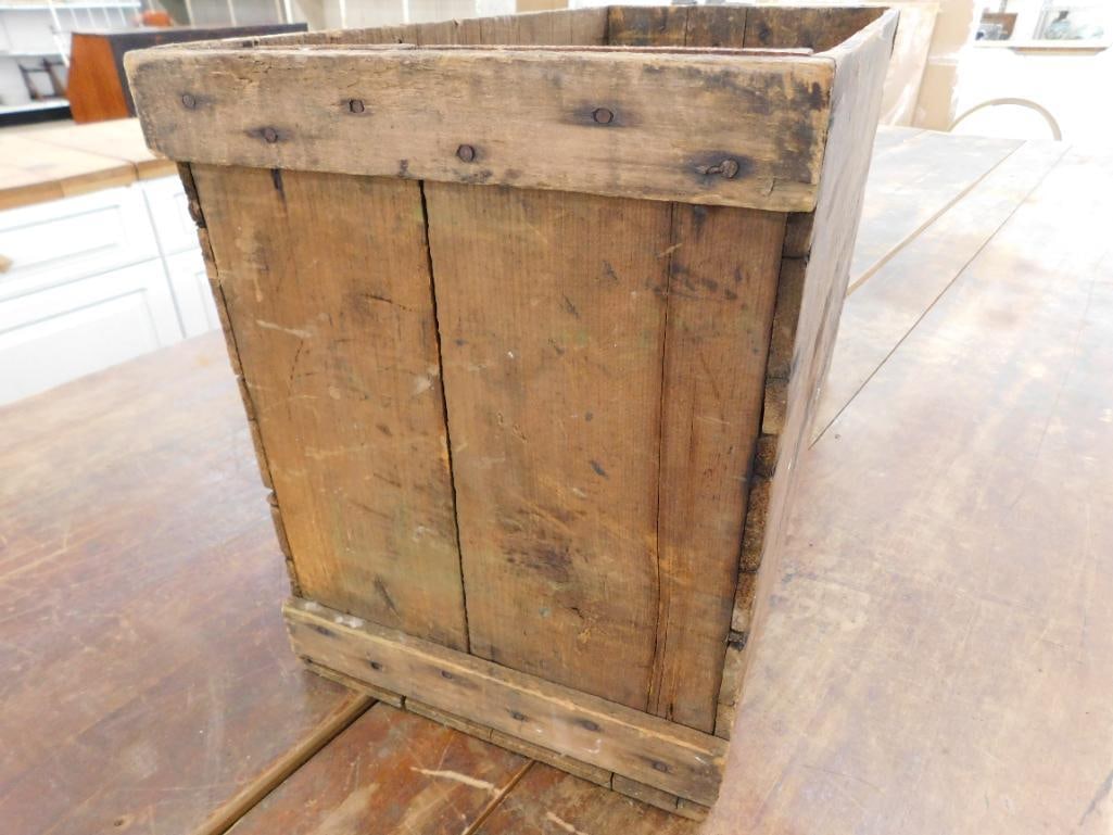Vintage Wuest Bauman Confectioners Wood Advertising Crate - 15.5" x 24"x 12" - 3