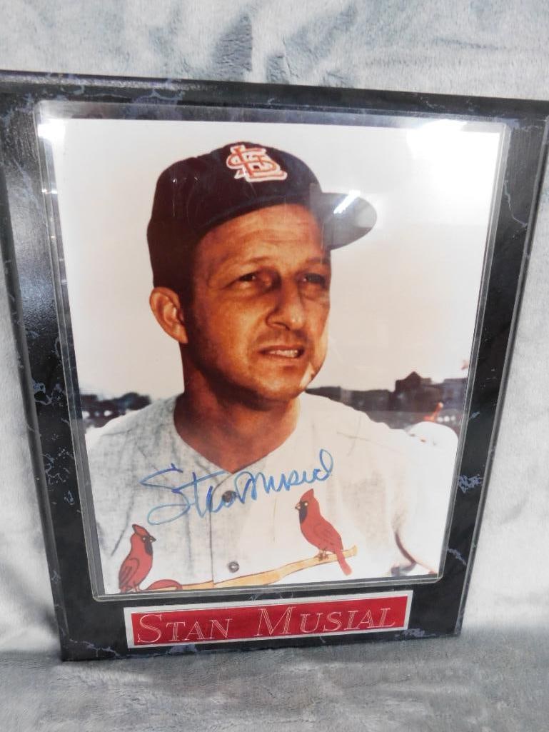 Stan Musial Signed and Framed Photograph - Photo 8" x 10" - Frame 13" x 10.5" - COA - 7