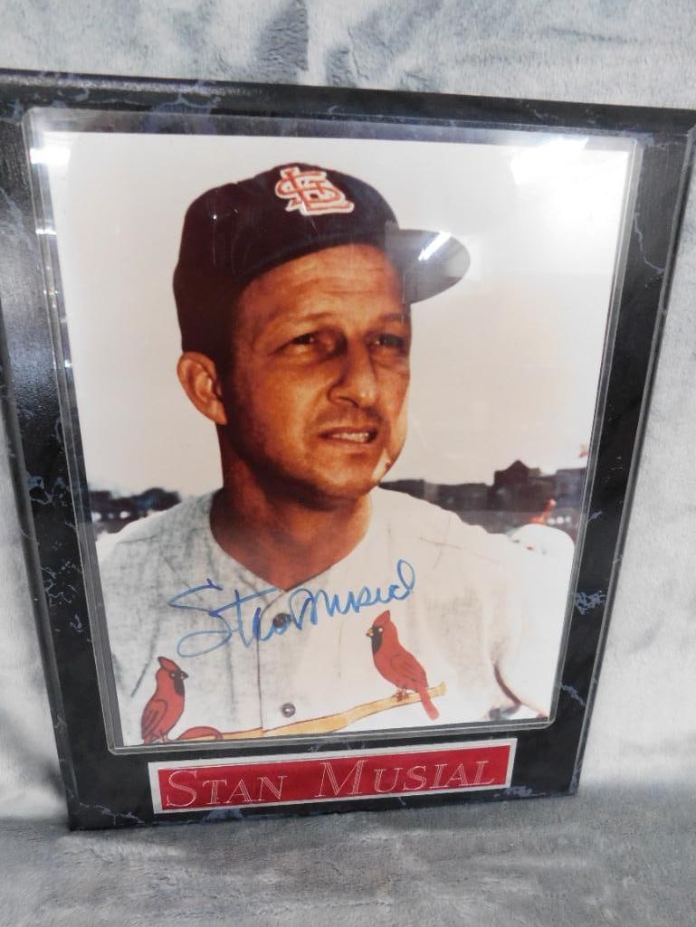 Stan Musial Signed and Framed Photograph - Photo 8" x 10" - Frame 13" x 10.5" - COA - 8