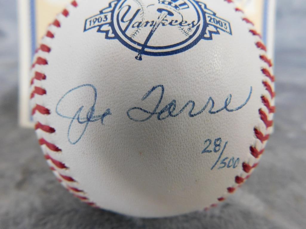 Joe Torre Signed Baseball - COA - 2