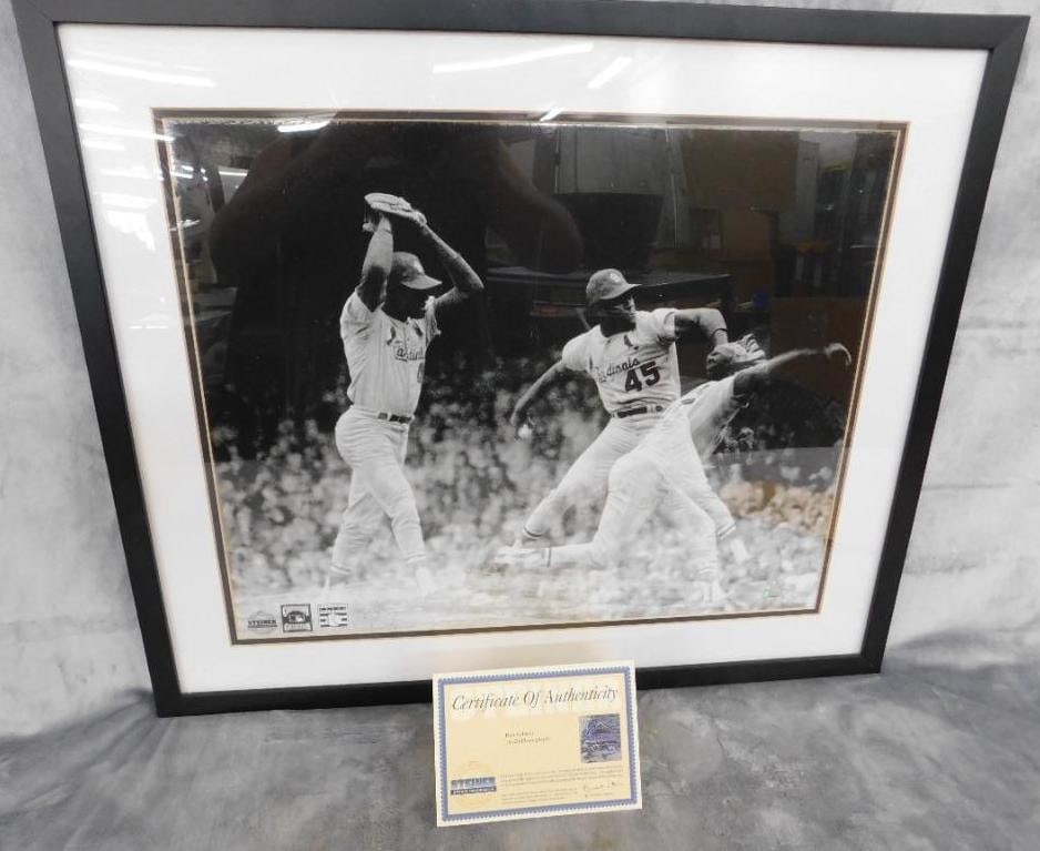 Bob Gibson Signed Enlarged Photograph - COA - 21" x 25": See Photos For Condition and Details