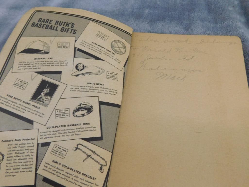 1935 "Babe Ruths Big Book of Baseball" - Paperback - 5