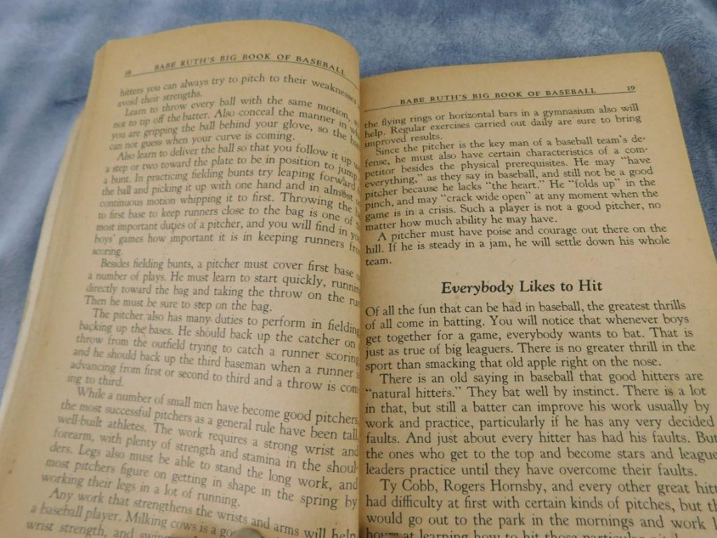 1935 "Babe Ruths Big Book of Baseball" - Paperback - 7