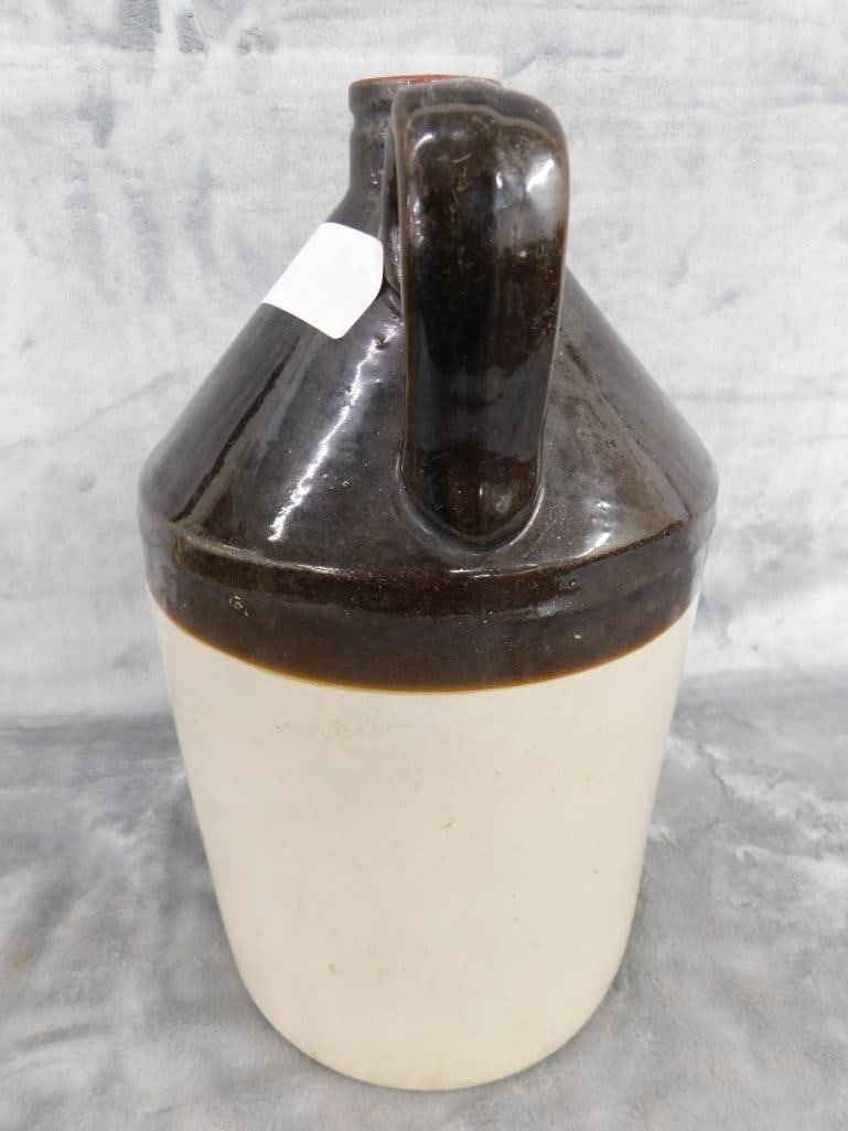 1 Gallon Brown Glaze Pottery Jug - 12" x 7" - 2