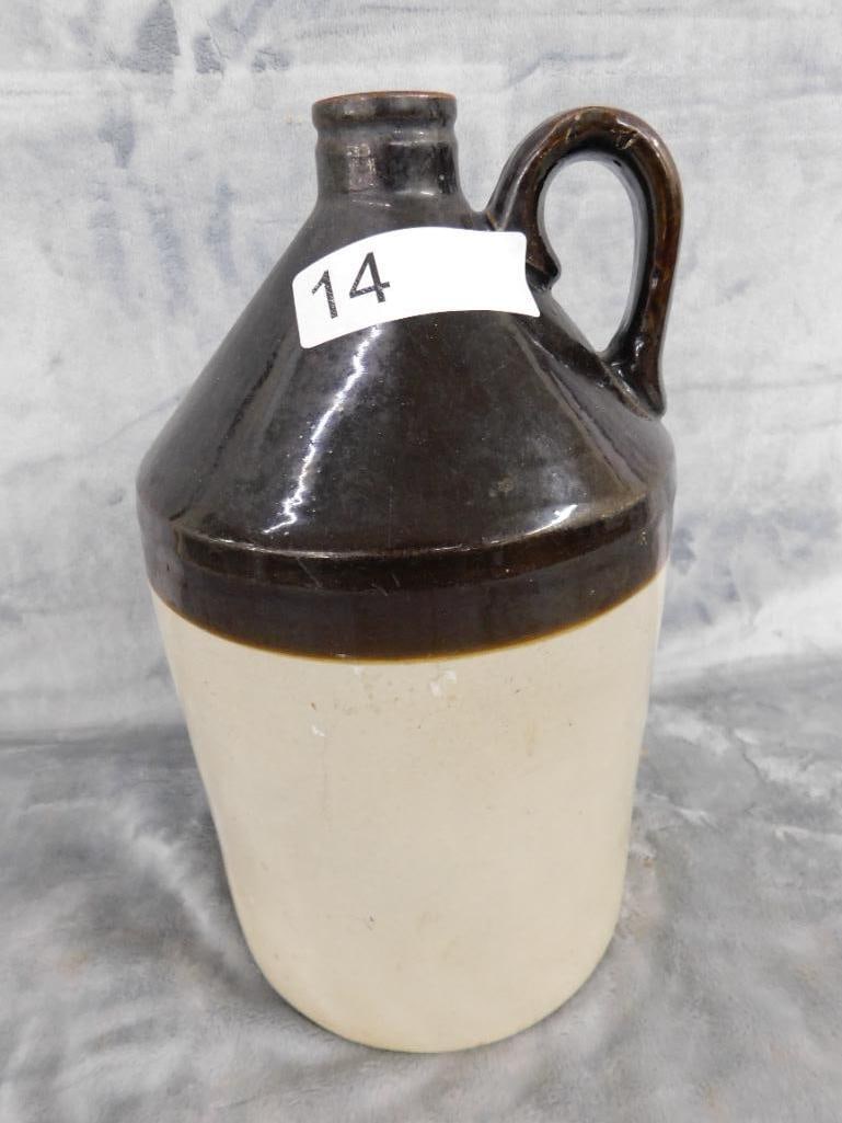 1 Gallon Brown Glaze Pottery Jug - 12" x 7" - 3