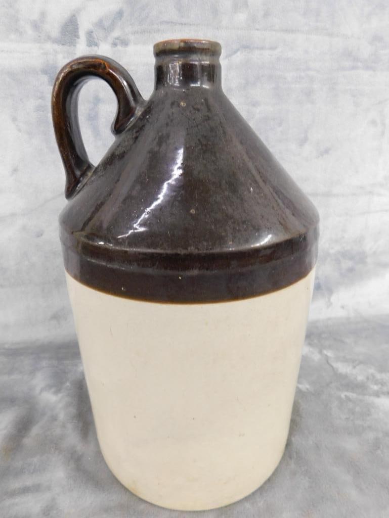 1 Gallon Brown Glaze Pottery Jug - 12" x 7" - 6