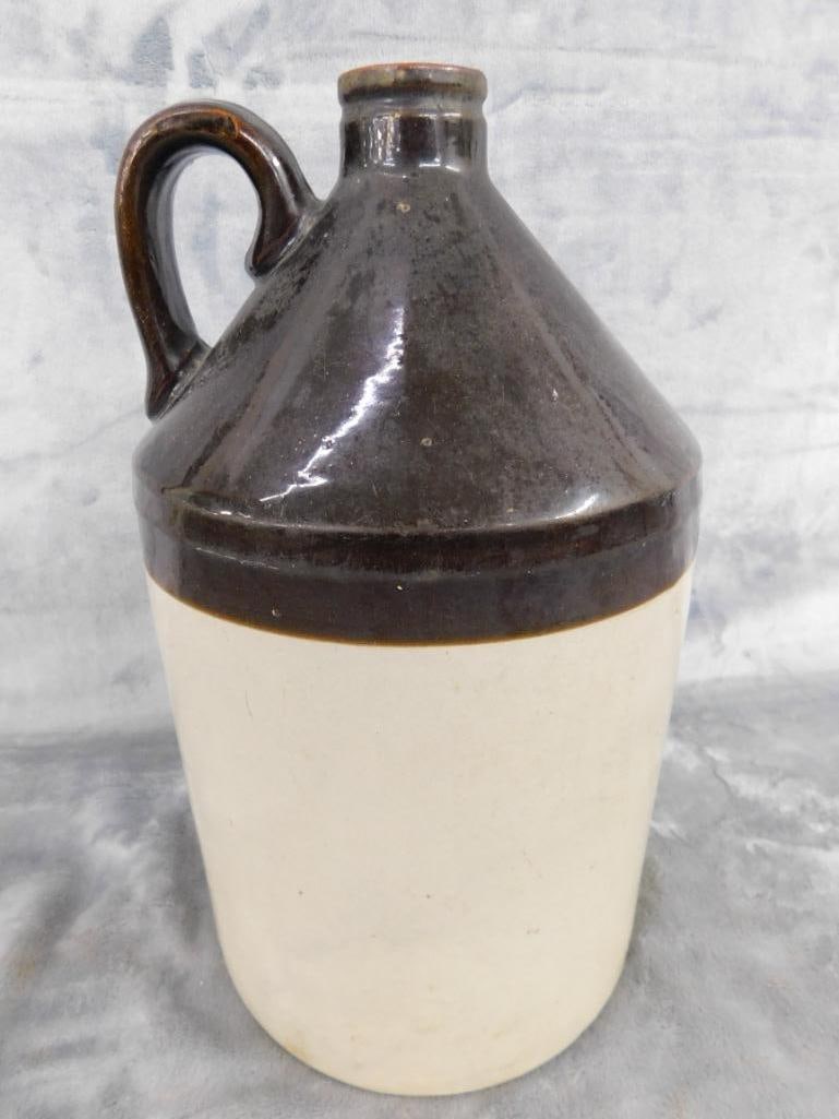1 Gallon Brown Glaze Pottery Jug - 12" x 7" - 7