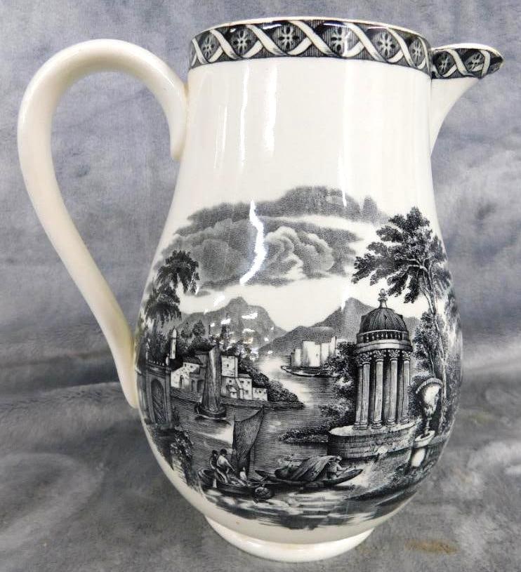 Wedgwood - Lugano - Transfer Ware Pitcher - 7.5" x 7" x 5": See Photos For Condition and Details