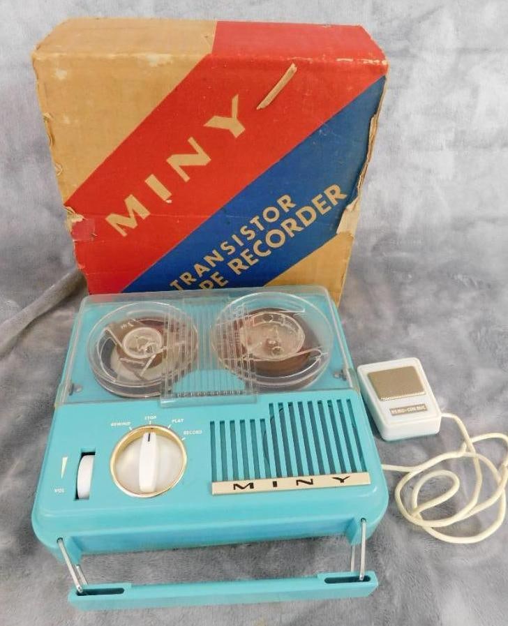 Vintage Miny Reel To Reel Tape Recorder - Original Box: See Photos For Condition and Details