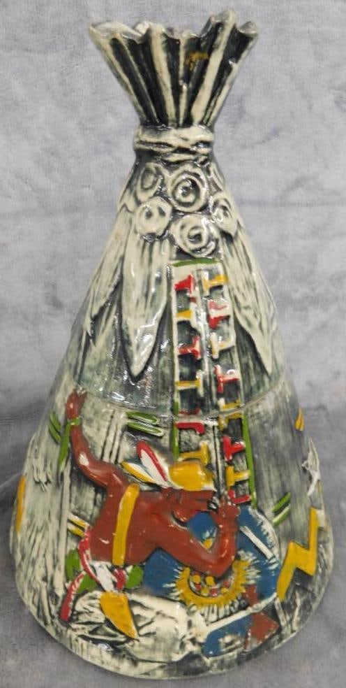 Vintage McCoy Teepee Cookie Jar - #137 - 11.5" x 8": See Photos For Condition and Details