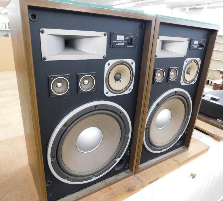 Pair of Sansui SP-X6700 4 Way 5 Speaker System - Working - Each 25" x 15" x 11.5" (1 of 12)