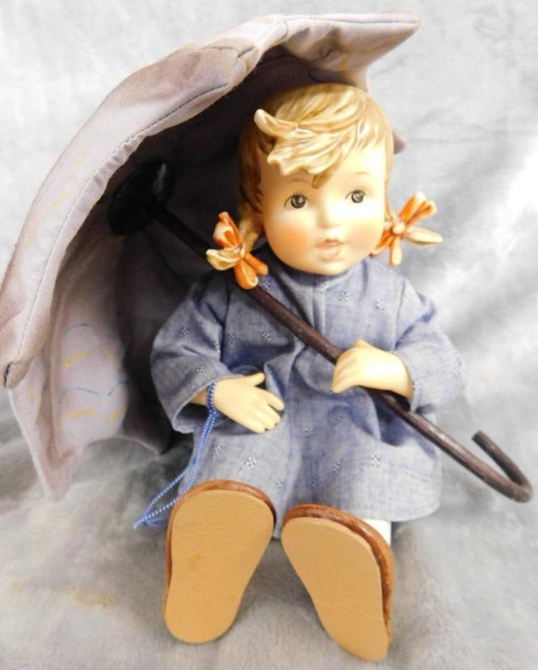 Hummel Umbrella Girl Doll - 9" x 9" x 8": See Photos For Condition and Details