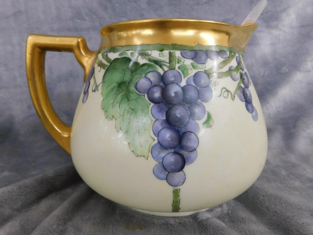 H and Co. Bavaria - Hand Painted Pitcher - "Julg Hall" - 6.5" x 9" x 7.5" - 2