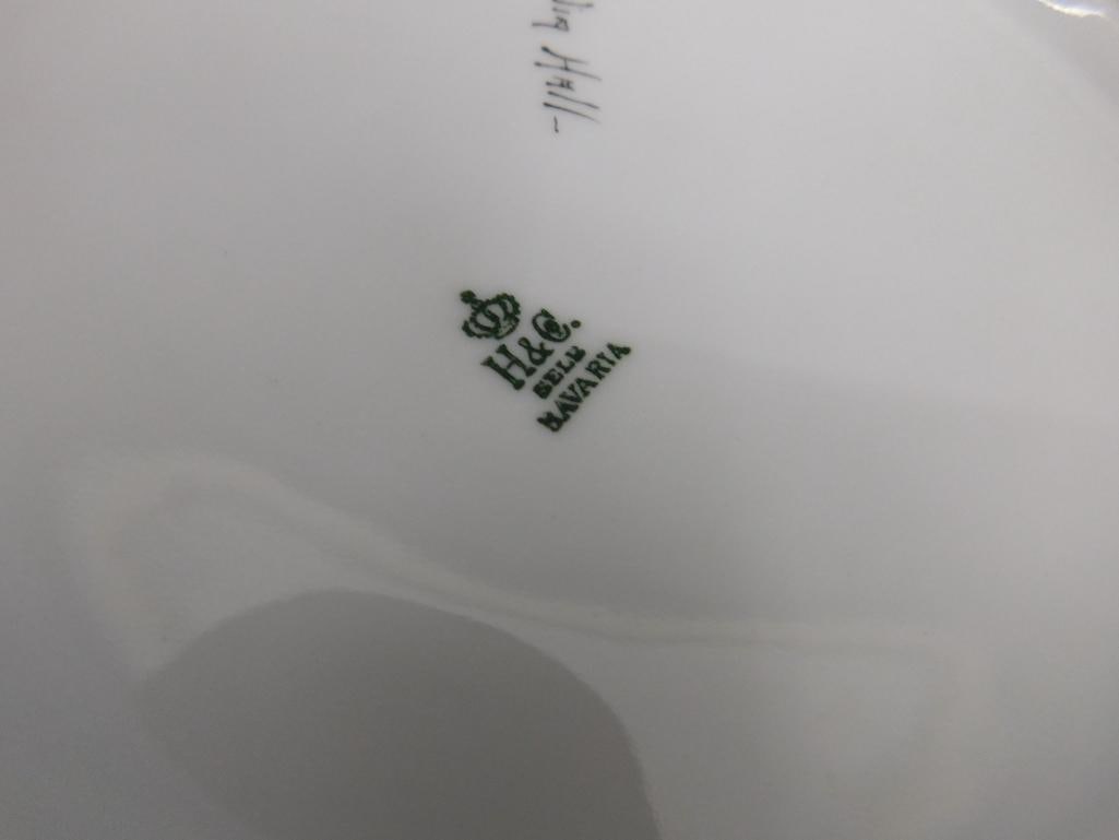 H and Co. Bavaria - Hand Painted Pitcher - "Julg Hall" - 6.5" x 9" x 7.5" - 4