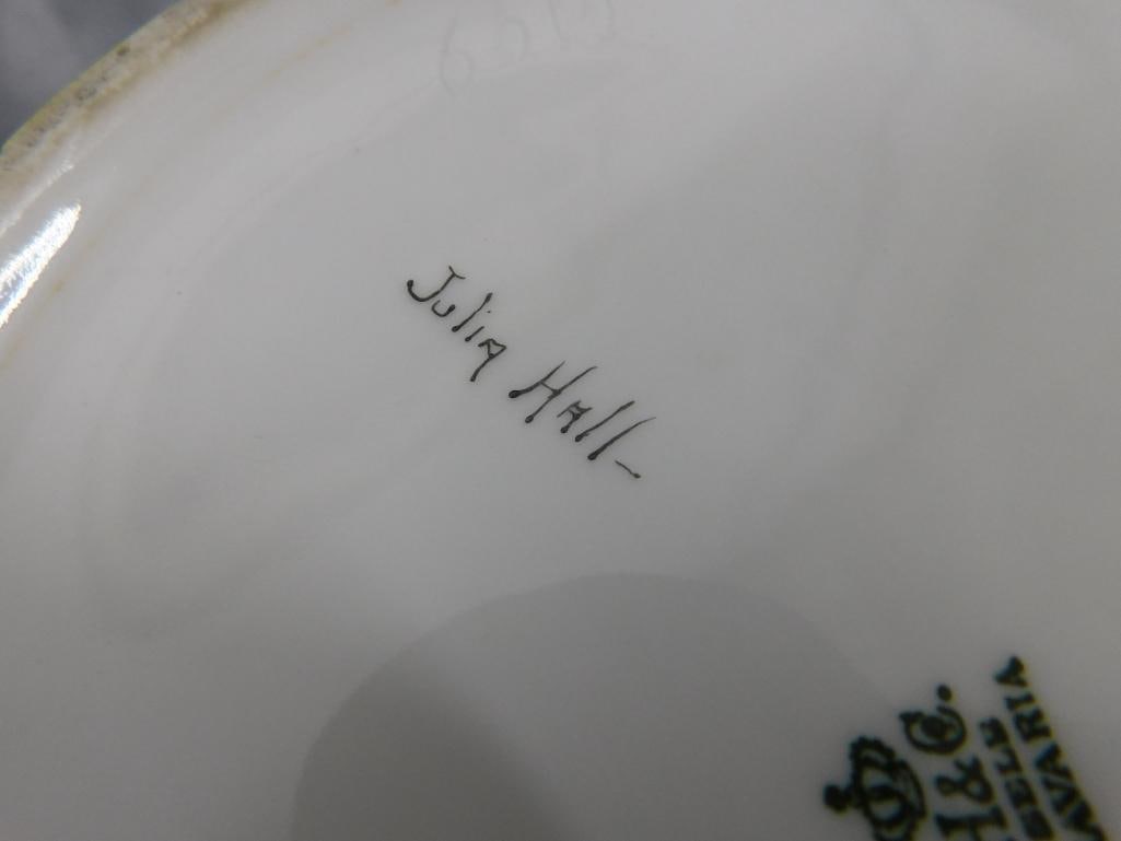 H and Co. Bavaria - Hand Painted Pitcher - "Julg Hall" - 6.5" x 9" x 7.5" - 5